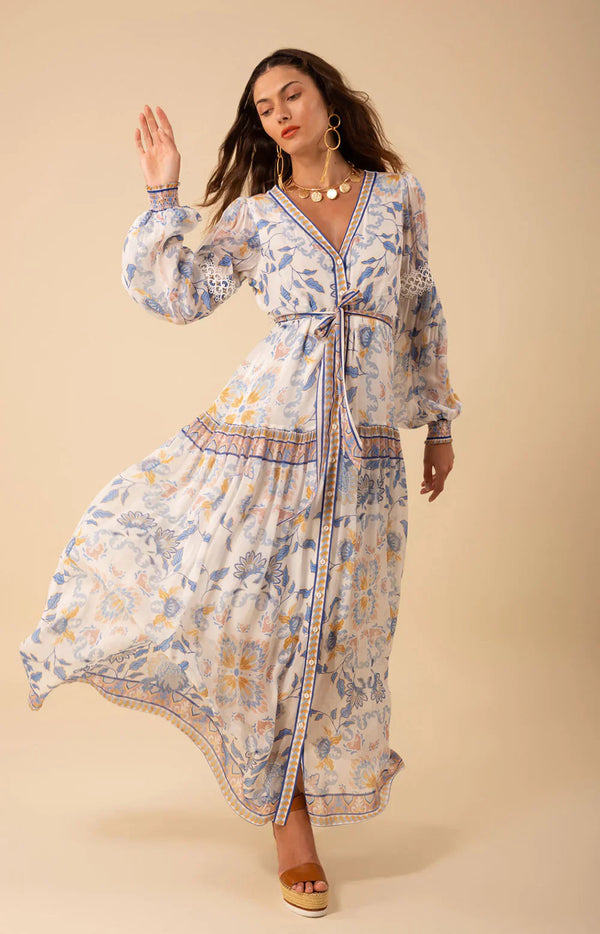 Georgette L/S Maxi Dress