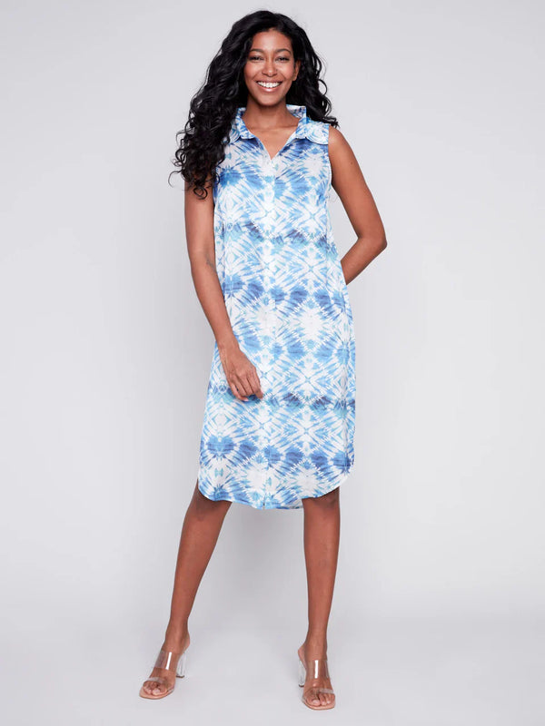 Harmony Sleeveless Shirt Dress